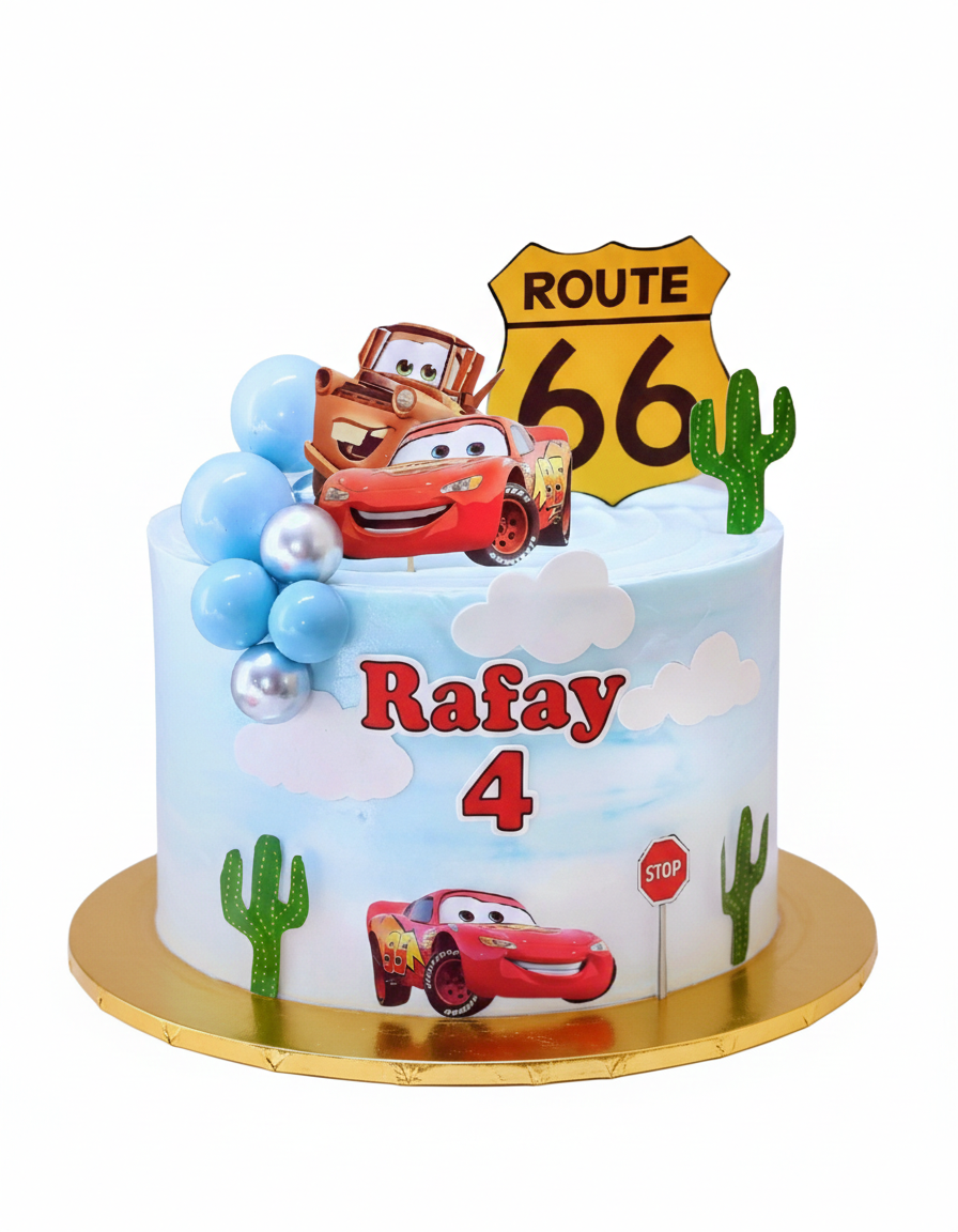 Kids Birthday Cars Theme Cake